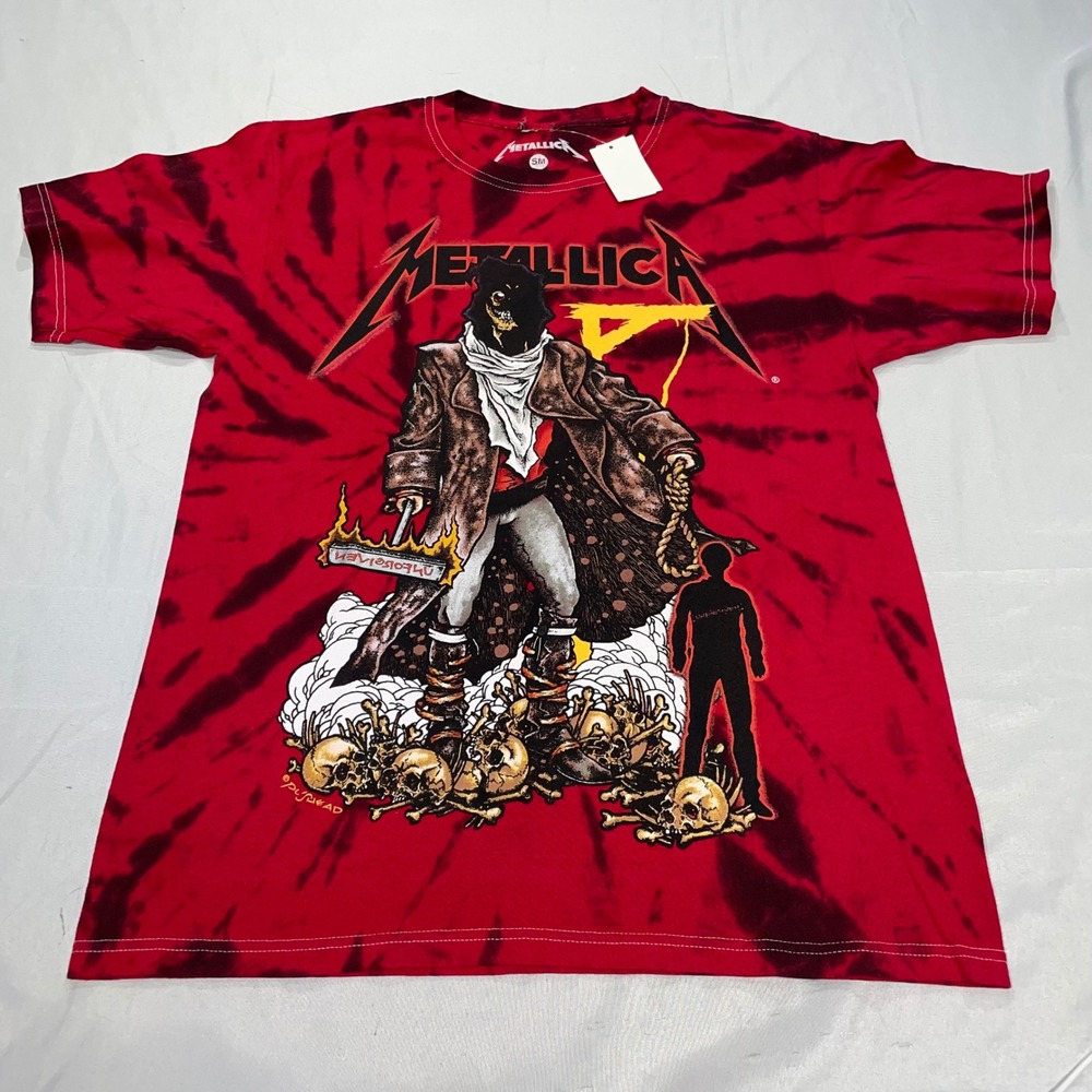 Metallica The‎ Unforgiven Pushead Tie Dye Shirt Mens Small  Band Tee 2021
